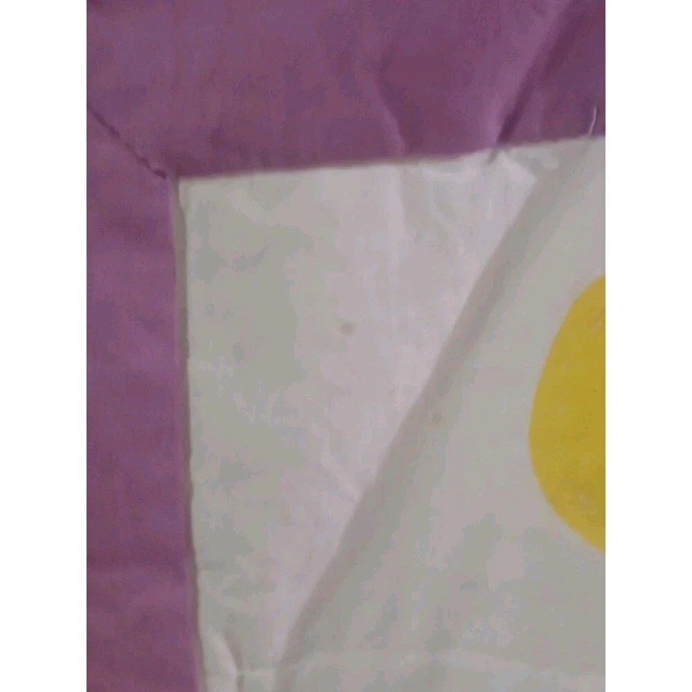 Vintage Colorful Quilted Kids Flower Pillowcase 26x20